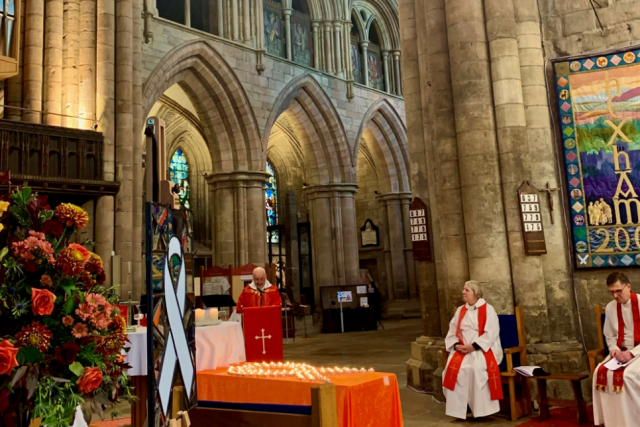 Open Archbishop of York gives inaugural Hexham Abbey sermon during White Ribbon Sunday 